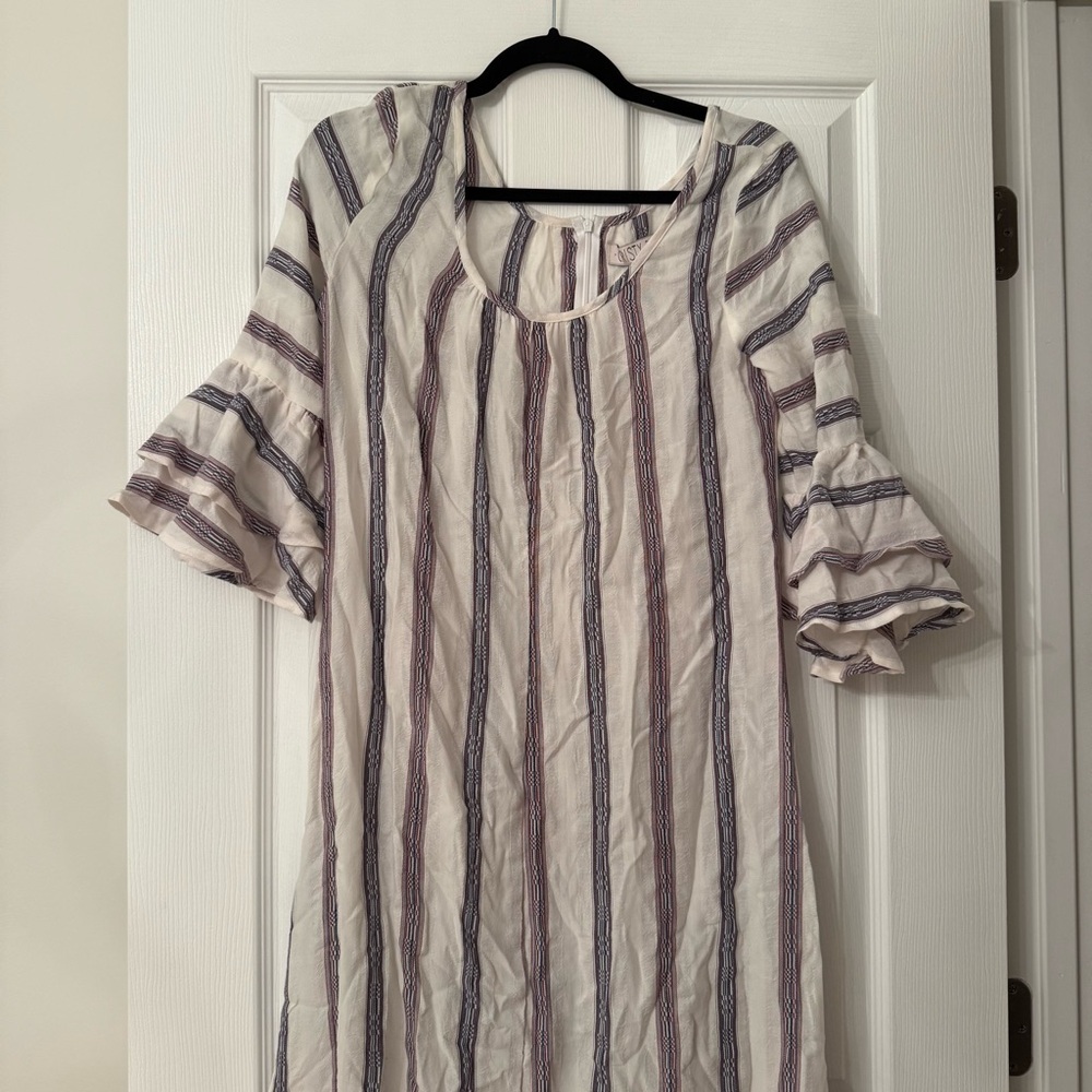 Christy Dawn White and Blue Striped Maxi Dress - Picture 4 of 7